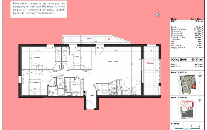 IMMOG Le Haillan Agent Immobilier : Appartement | MERIGNAC (33700) | 80 m2 | 179 000 € 
