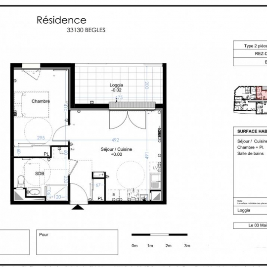  Annonces LEHAILLAN : Appartement | BEGLES (33130) | 43 m2 | 200 000 € 