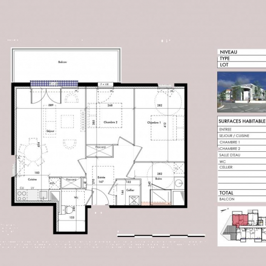  Annonces LEHAILLAN : Appartement | BRUGES (33520) | 61 m2 | 266 350 € 