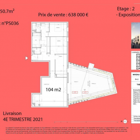  Annonces LEHAILLAN : Appartement | BORDEAUX (33800) | 104 m2 | 638 000 € 
