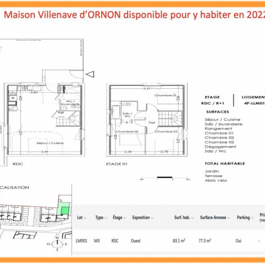  IMMOG Le Haillan Agent Immobilier : Maison / Villa | VILLENAVE-D'ORNON (33140) | 84 m2 | 336 000 € 