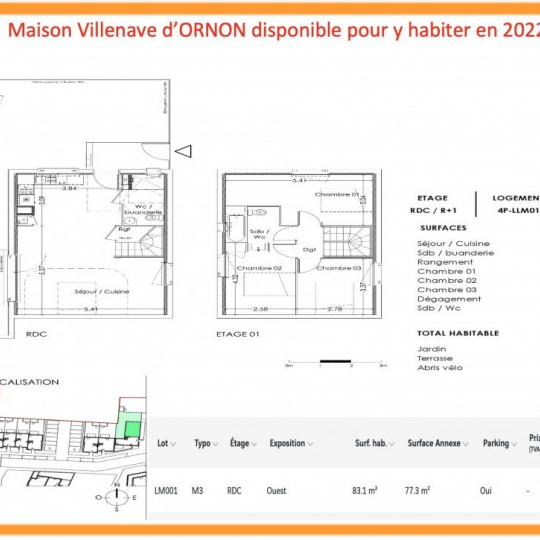  IMMOG Le Haillan Agent Immobilier : House | VILLENAVE-D'ORNON (33140) | 84 m2 | 336 000 € 