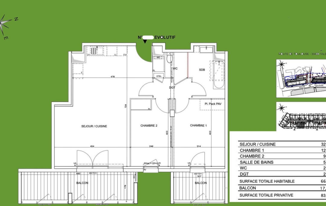 Annonces LEHAILLAN : Appartement | TALENCE (33400) | 66 m2 | 300 250 € 