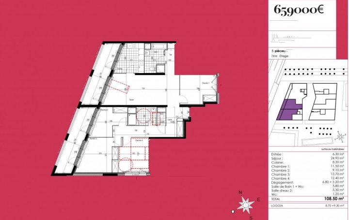 Annonces LEHAILLAN : Apartment | BORDEAUX (33000) | 109 m2 | 659 000 € 