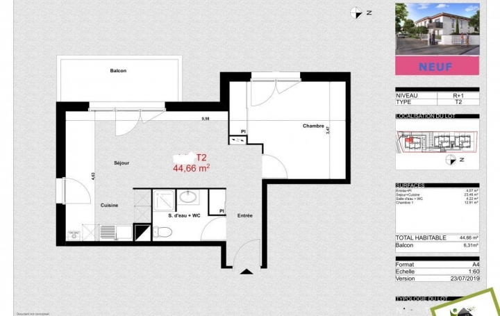 IMMOG Le Haillan Agent Immobilier : Apartment | PAREMPUYRE (33290) | 45 m2 | 187 000 € 