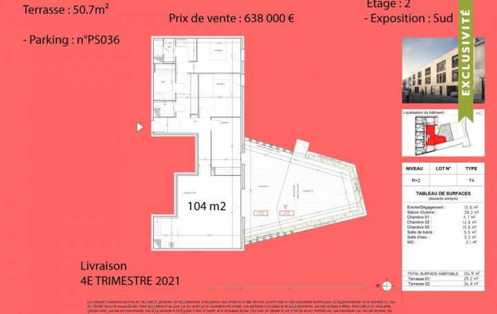 Annonces LEHAILLAN : Appartement | BORDEAUX (33800) | 104 m2 | 638 000 € 