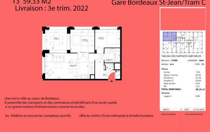 IMMOG Le Haillan Agent Immobilier : Appartement | BORDEAUX (33000) | 59 m2 | 309 000 € 