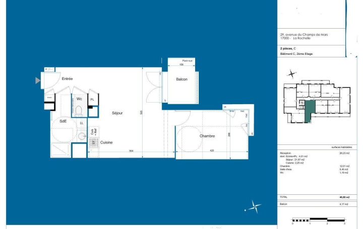Annonces LEHAILLAN : Appartement | LA ROCHELLE (17000) | 47 m2 | 349 000 € 