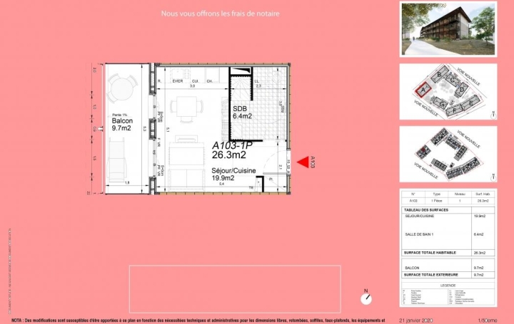 Annonces LEHAILLAN : Appartement | BIGANOS (33380) | 26 m2 | 135 600 € 