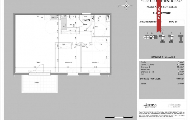 Annonces LEHAILLAN : Appartement | MARTIGNAS-SUR-JALLE (33127) | 64 m2 | 265 000 € 