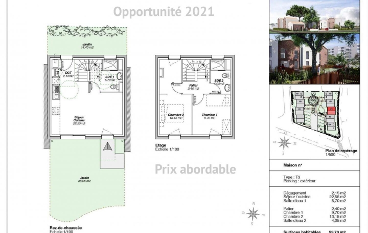 Annonces LEHAILLAN : Appartement | PESSAC (33600) | 60 m2 | 318 000 € 