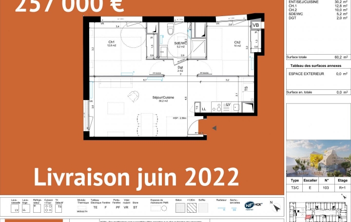 Annonces LEHAILLAN : Appartement | BORDEAUX (33000) | 60 m2 | 257 200 € 