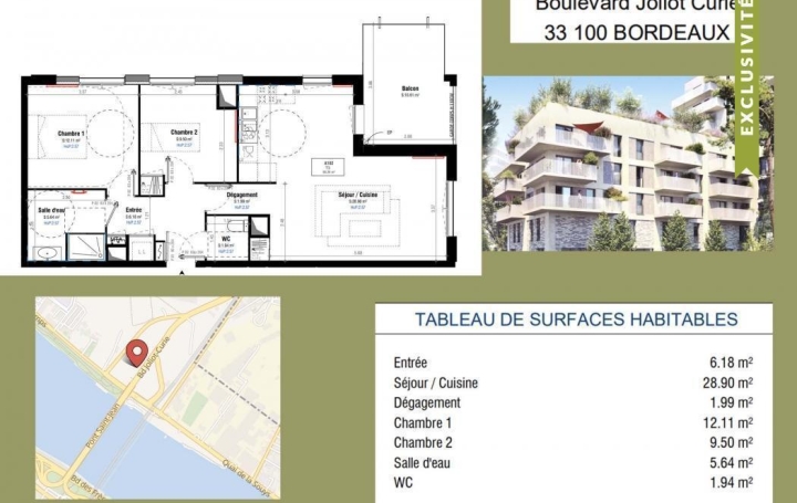 Annonces LEHAILLAN : Appartement | BORDEAUX (33000) | 66 m2 | 388 500 € 