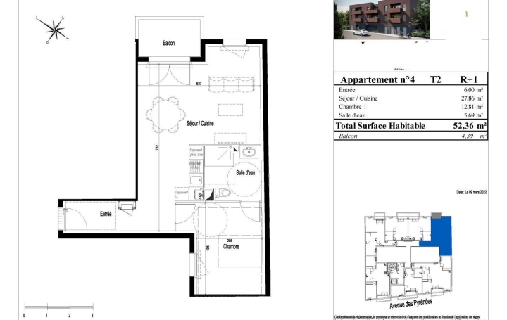 Annonces LEHAILLAN : Appartement | VILLENAVE-D'ORNON (33140) | 52 m2 | 251 400 € 