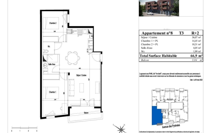 Annonces LEHAILLAN : Appartement | VILLENAVE-D'ORNON (33140) | 70 m2 | 317 700 € 