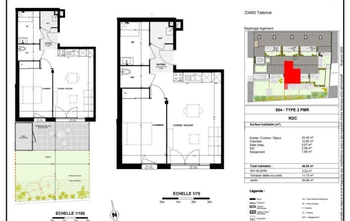 Annonces LEHAILLAN : Apartment | TALENCE (33400) | 47 m2 | 295 000 € 