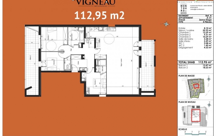IMMOG Le Haillan Agent Immobilier : Appartement | MERIGNAC (33700) | 112 m2 | 445 000 € 