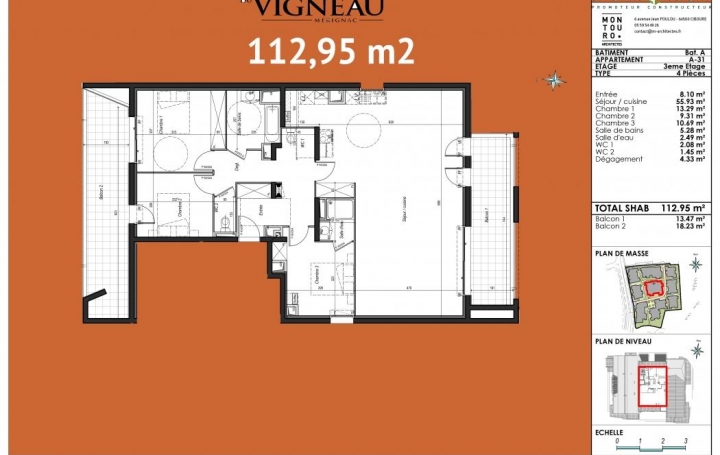 Annonces LEHAILLAN : Appartement | MERIGNAC (33700) | 112 m2 | 445 000 € 